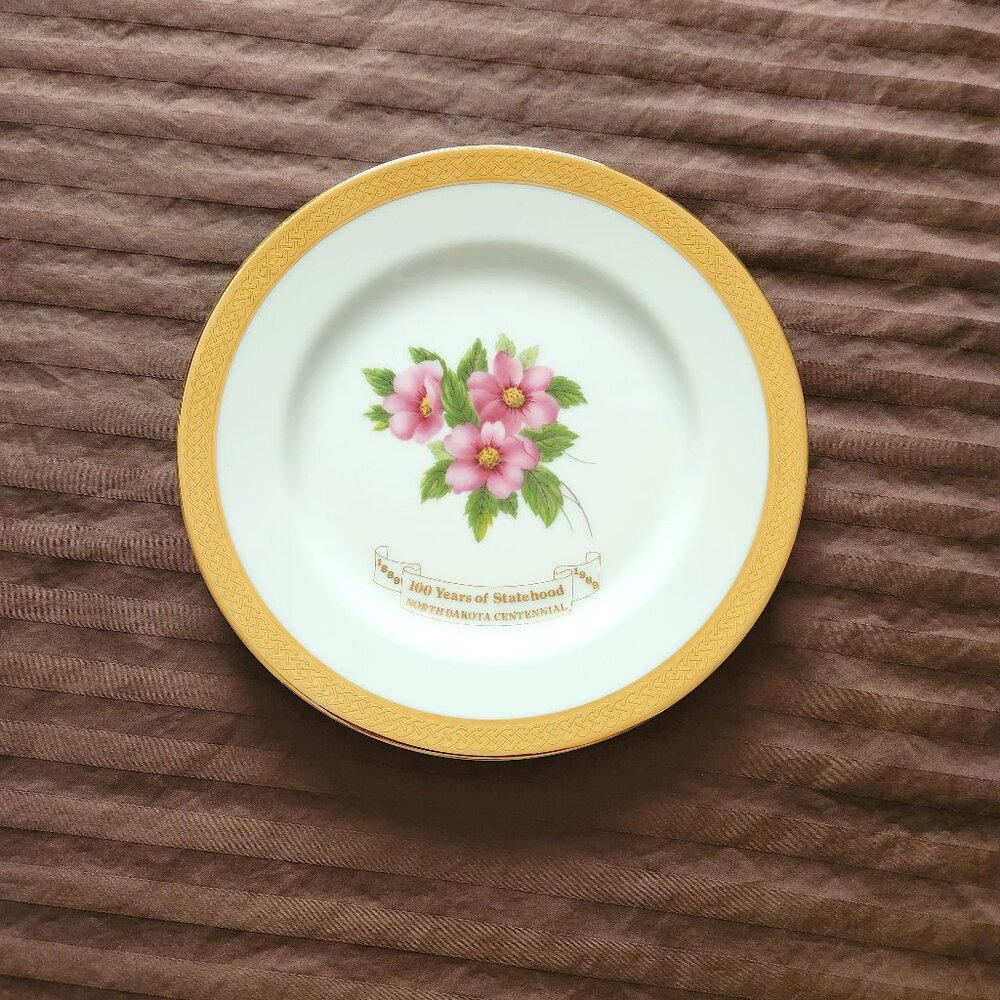 North Dakota Centennial Commemorative Plate